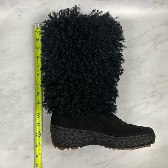 OSCAR Sport Vera Gomma Made In Italy Curly‎ Hair Fuzzy Snow Winter Boots 36 NWOT - Picture 8 of 9
